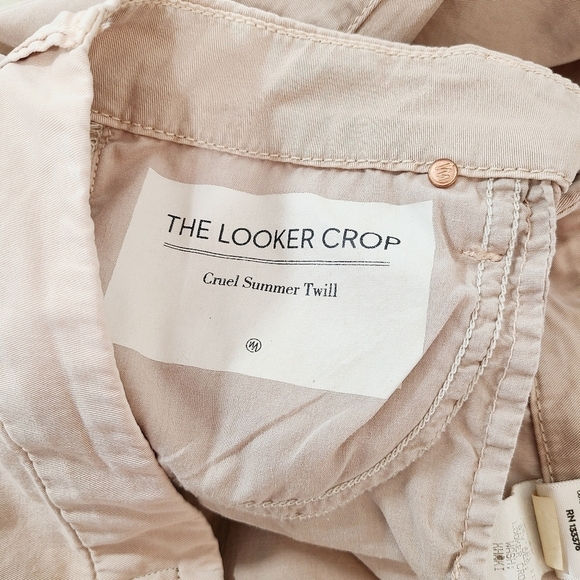 MOTHER the looker crop twill pants Cruel Summer Khaki size 27 - Picture 7 of 8